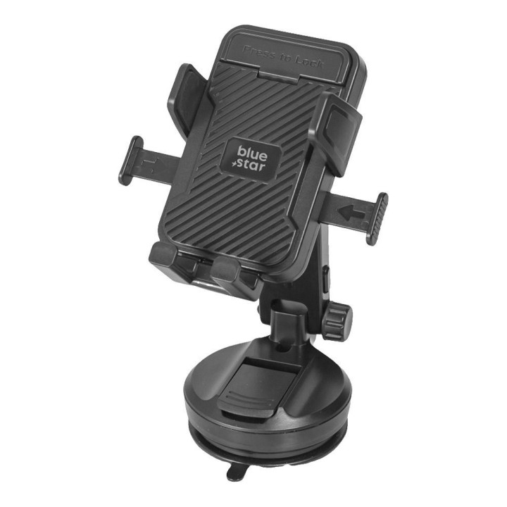 Car phone holder Blue Star Tough Lock for windshield black
