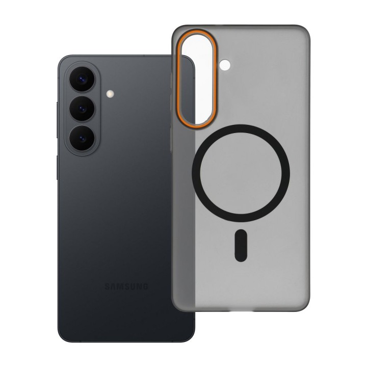 Чехол для Samsung S26 PLUS Go Orange совместимый с MagSafe черный