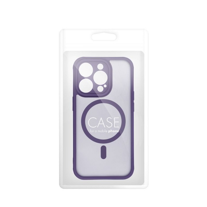 Case for iPhone 12 Full Matte Mag Cover compatible with MagSafe purple