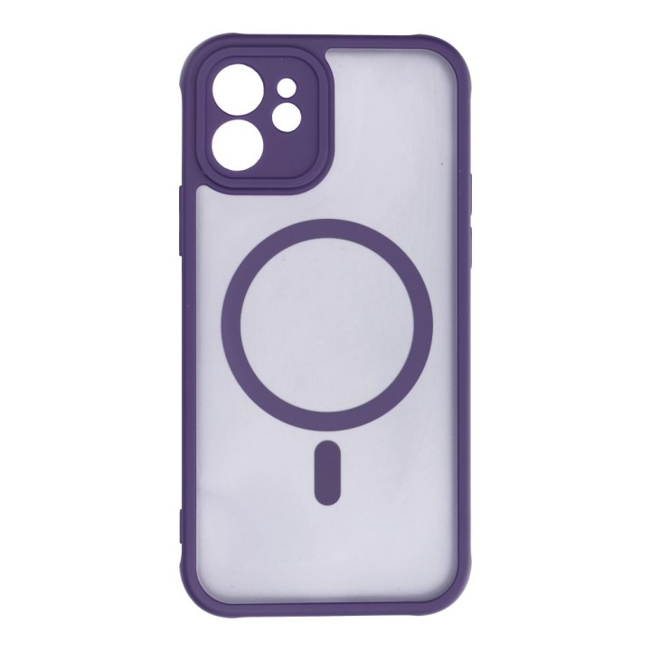 Case for iPhone 12 Full Matte Mag Cover compatible with MagSafe purple