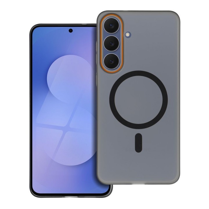 Чехол для Samsung A36 Go Orange совместимый с MagSafe черный