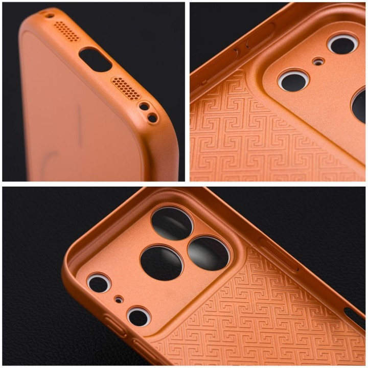 Case for iPhone 15 PRO Make 17 MagSafe compatible orange