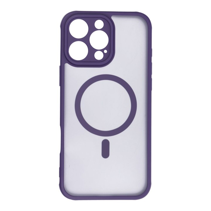 Case for iPhone 16 PRO MAX Full Matte Mag Cover compatible with MagSafe purple