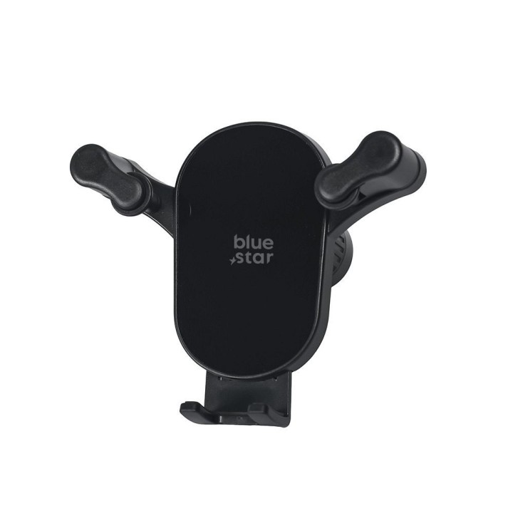 Gravity car phone holder Blue Star Black Mirror for air vent black