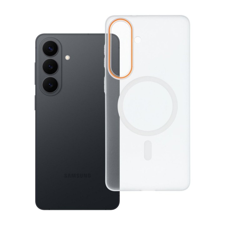 Case for Samsung S26 PLUS Go Orange compatible with MagSafe transparent