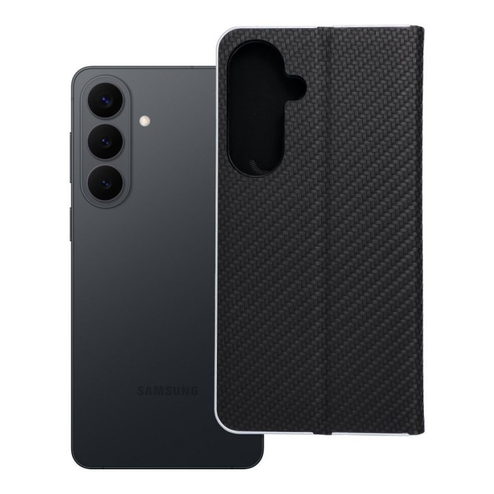 Чохол з клапаном для Samsung S26 PLUS Luna Book Carbon чорний