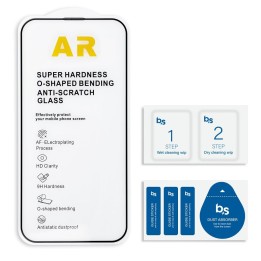 Загартоване скло 5D для iPhone 14 PRO Blue Star AR чорне