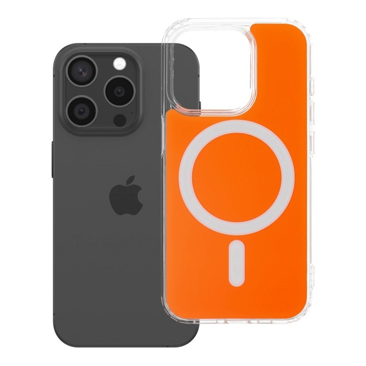Чохол для iPhone 15 PRO Clear Fusion Mag Cover сумісний із MagSafe hermes orange