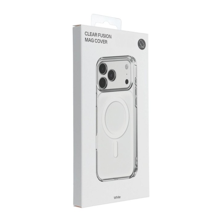 Case for iPhone 15 PRO Clear Fusion Mag Cover compatible with MagSafe white