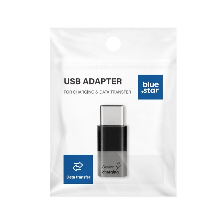 Адаптер Micro USB для USB C Blue Star черный
