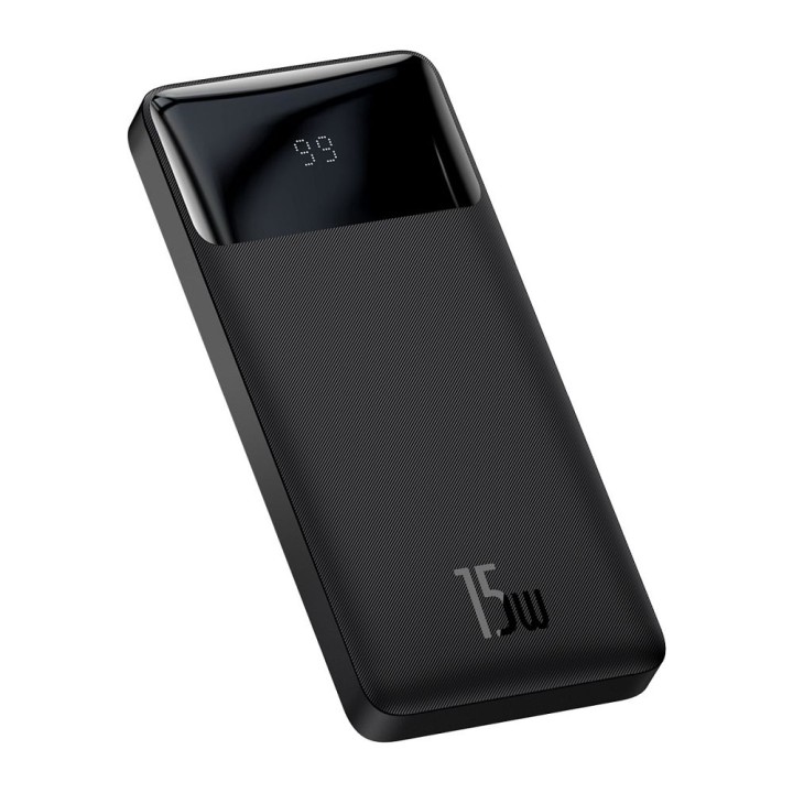 Зовнішній акумулятор (Powerbank) BASEUS Bipow Overseas Edition - 10 000mAh LCD Quick Charge PD 15W із кабелем USB на Micro