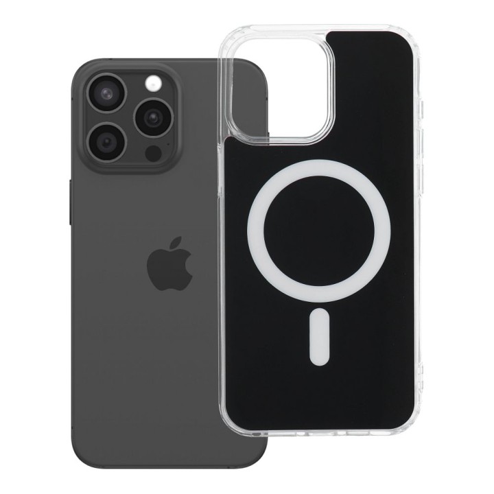 Case for iPhone 15 PRO MAX Clear Fusion Mag Cover MagSafe compatible black