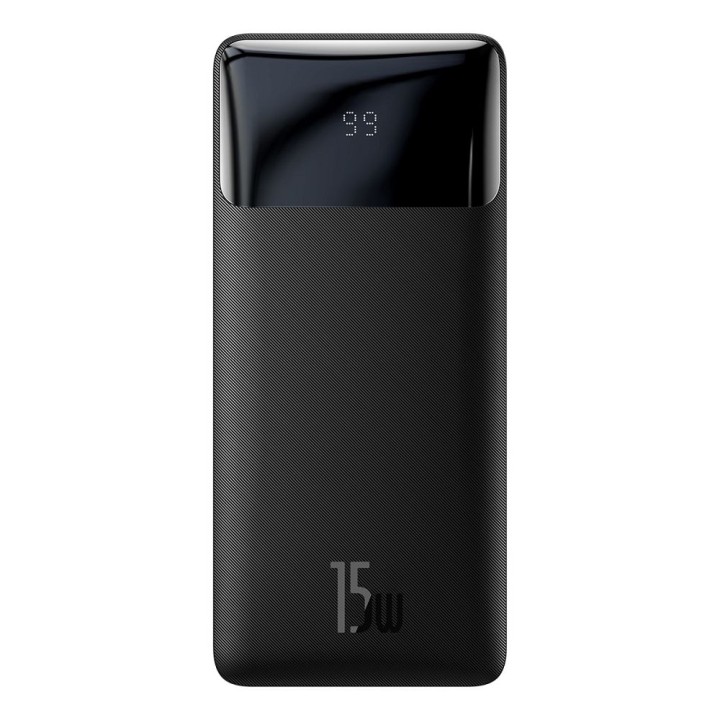 External battery (Powerbank) BASEUS Bipow Overseas Edition - 10 000mAh LCD Quick Charge PD 15W with a USB to Micro cable