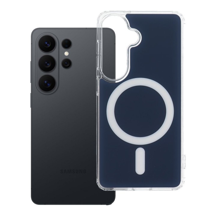 Etui na Samsung S26 Clear Fusion Mag Cover zgodne z MagSafe granatowe