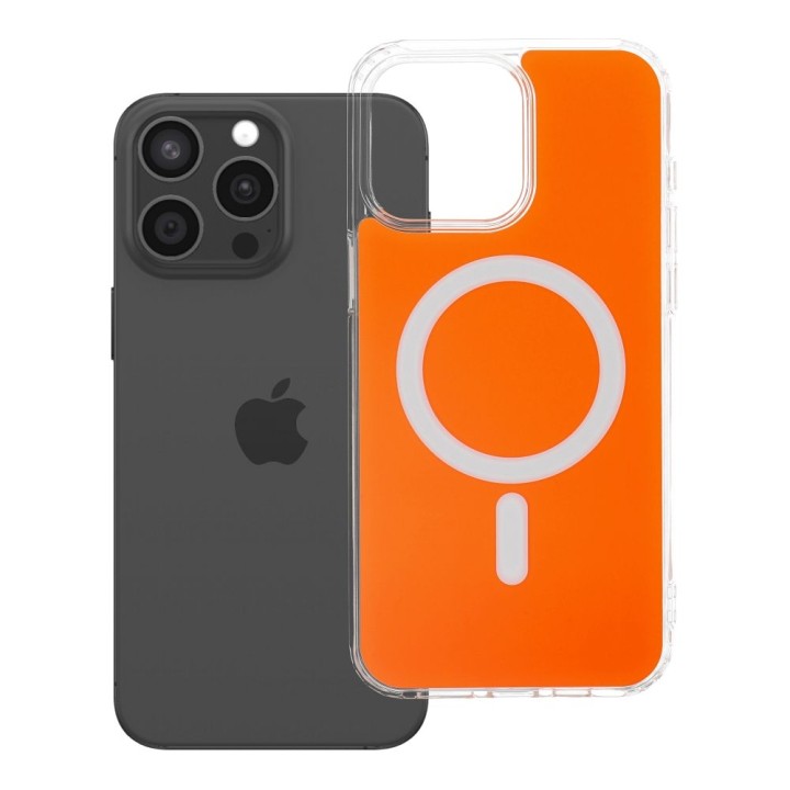 Чехол для iPhone 15 PRO MAX Clear Fusion Mag Cover совместимый с MagSafe Hermes orange