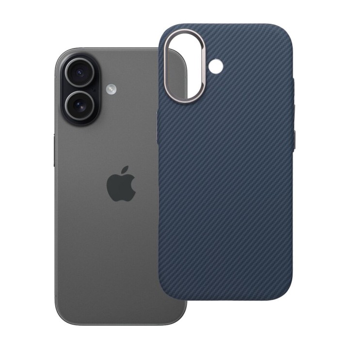 Etui na iPhone 17 K-Look zgodne z MagSafe niebieskie