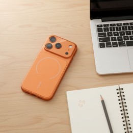 Чехол для iPhone 14 Make 17 совместимый с MagSafe оранжевый