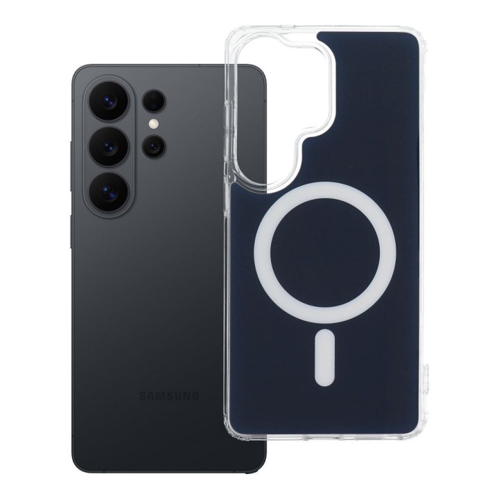 Чехол для Samsung S26 ULTRA Clear Fusion Mag Cover совместимый с MagSafe темно-синий