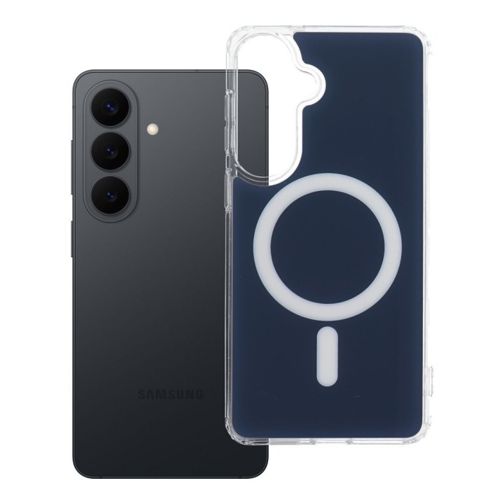 Case for Samsung S26 PLUS Clear Fusion Mag Cover compatible with MagSafe navy blue
