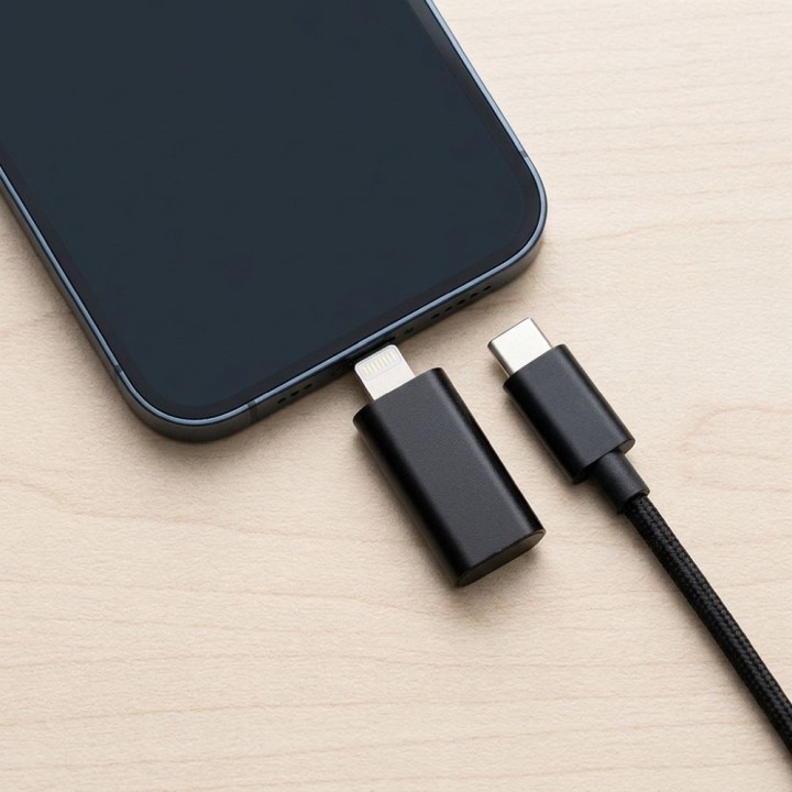 Adapter USB C do Lightning Blue Star czarny