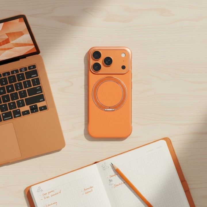 Case for iPhone 17 AIR Edge Free MagSafe compatible orange