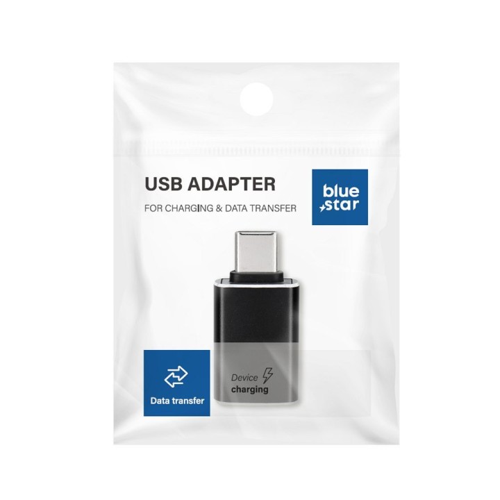 Адаптер USB A 3.0 для USB C Blue Star черный