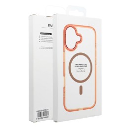 Чехол для Samsung A36 Frame Clear Hybrid Mag Cover совместимый с MagSafe оранжевый