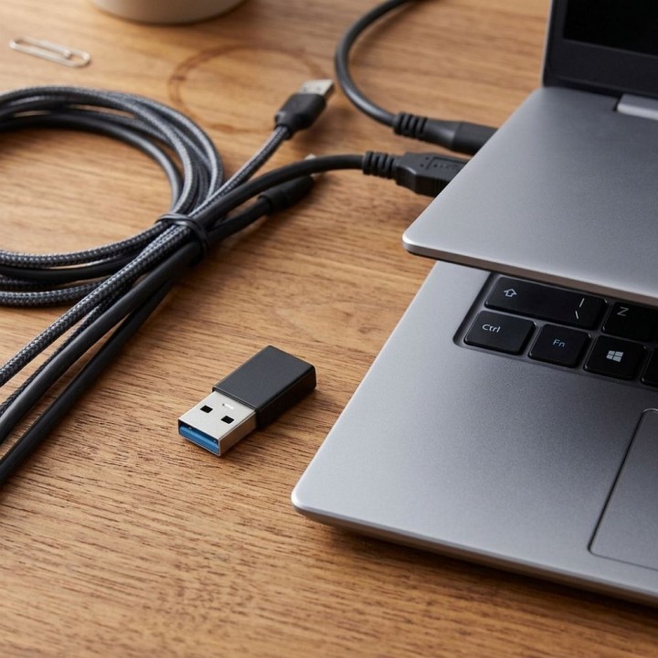 Адаптер USB C на USB A 3.0 Blue Star чорний