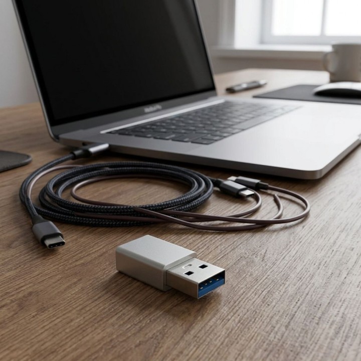 Адаптер USB C на USB A 3.0 Blue Star білий