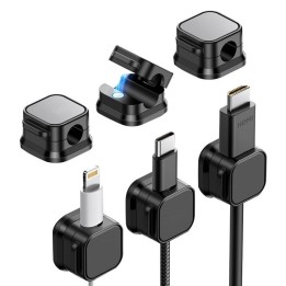 Magnetic cable organizer Blue Star PJ-OCZ7 - black (3 pcs.)