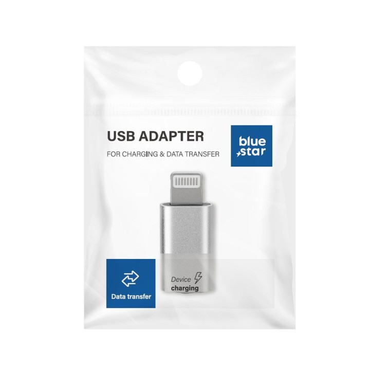 Adapter USB C for Lightning Blue Star white
