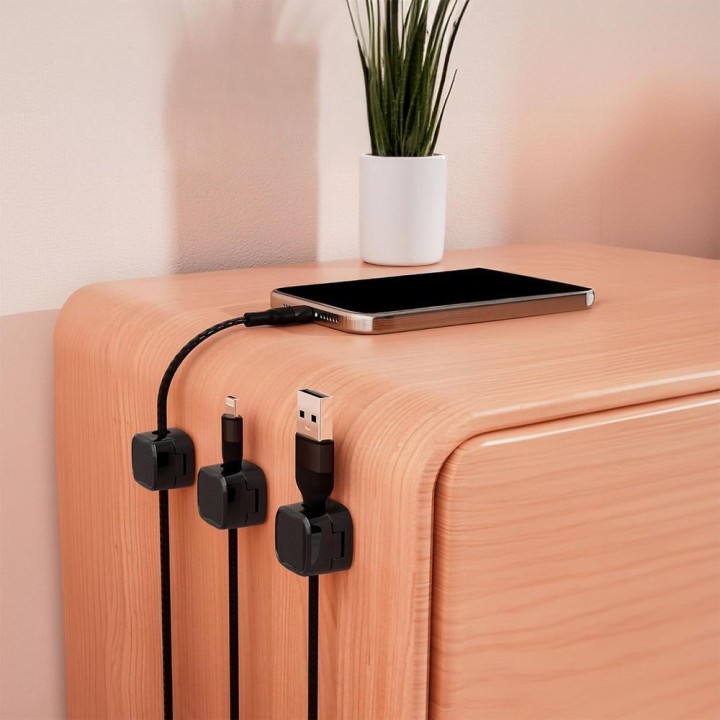 Organizer for cables Blue Star PJ-OCZ7 magnetic - black (3 pcs.)