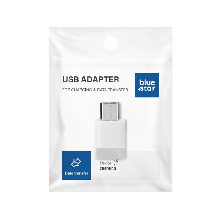 Adapter USB C for Micro USB Blue Star white