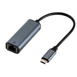 Адаптер Тип C (штекер (male)) для RJ45 ETHERNET 10/100/1000Mbps ART USBC-LAN OEM-C6 0,15 m серый