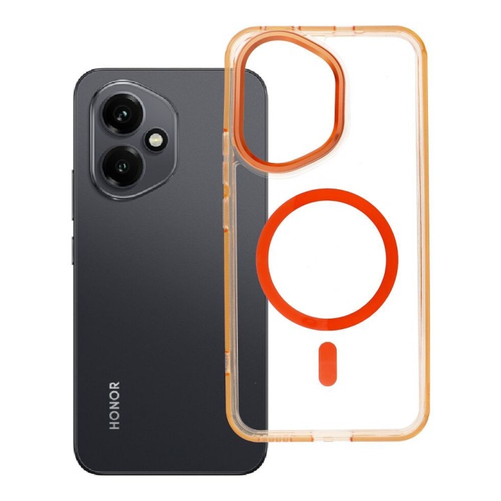 Case for Honor 400 Frame Clear Hybrid Mag Cover MagSafe compatible orange