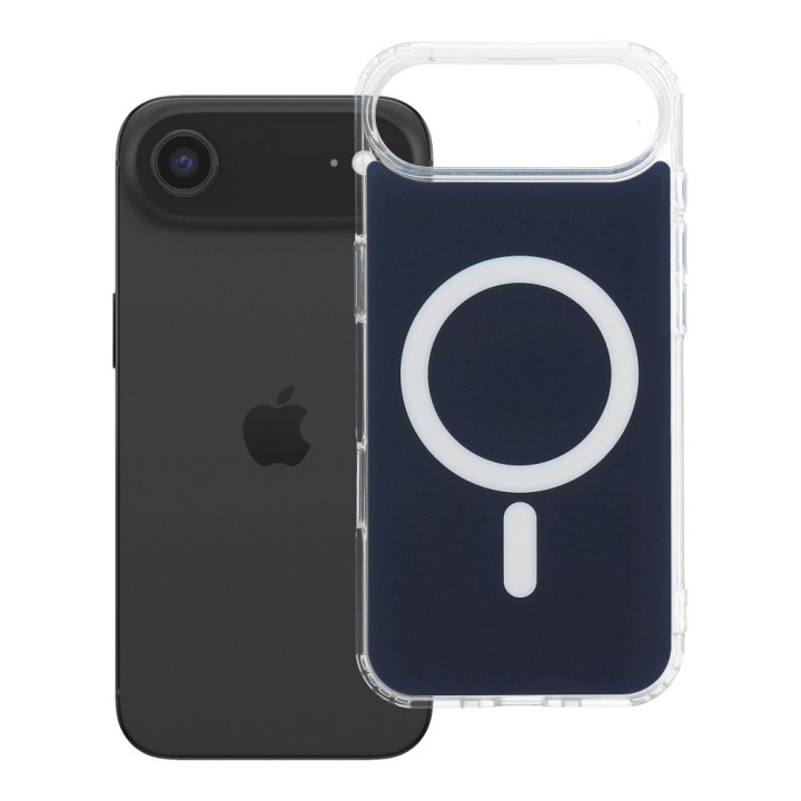 Case for iPhone 17 AIR Clear Fusion Mag Cover compatible with MagSafe navy blue