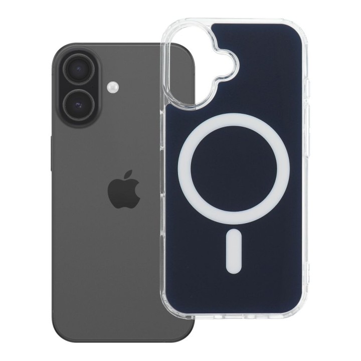 Case for iPhone 17 Clear Fusion Mag Cover MagSafe compatible navy blue
