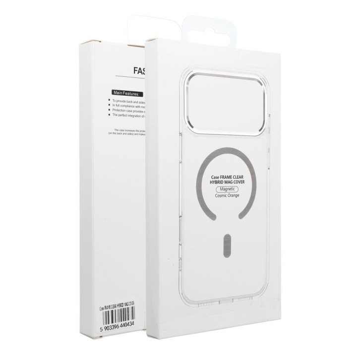 Case for iPhone 17 AIR Frame Clear Hybrid Mag Cover compatible with MagSafe transparent