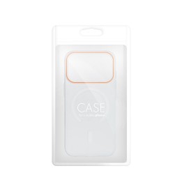 Case for iPhone 17 Go Orange MagSafe compatible transparent