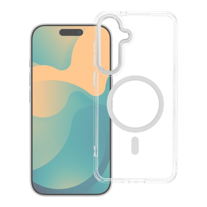 Case for Samsung S25 FE Frame Clear Hybrid Mag Cover compatible with MagSafe transparent