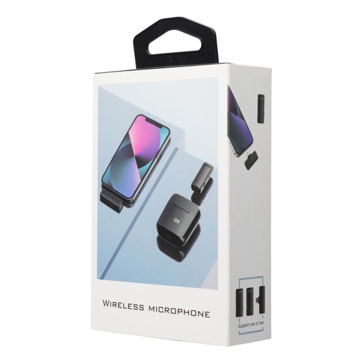Lavalier microphone wireless Type C with case charging S11 black