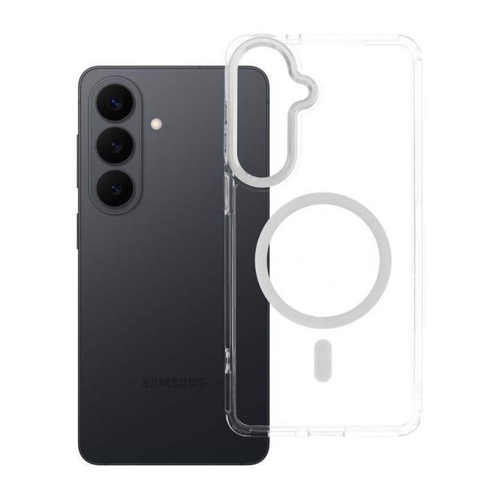 Case for Samsung S26 PLUS Frame Clear Hybrid Mag Cover MagSafe compatible for transparent