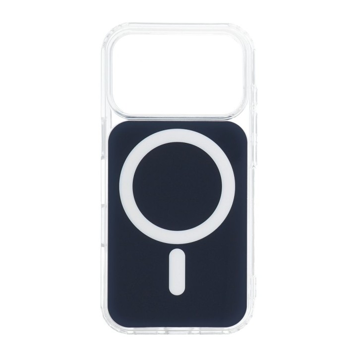 Case for iPhone 17 Pro Max / 18 Pro Max (low camera edge) Clear Fusion Mag Cover compatible with MagSafe navy blue