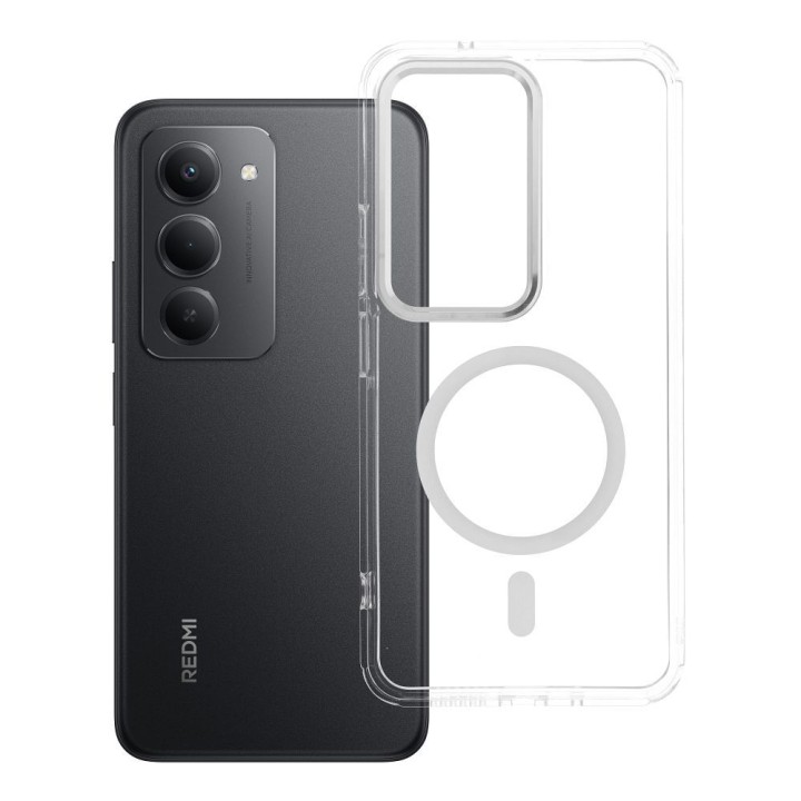Чохол для Xiaomi Redmi 15 Frame Clear Hybrid Mag Cover сумісний із MagSafe прозорий