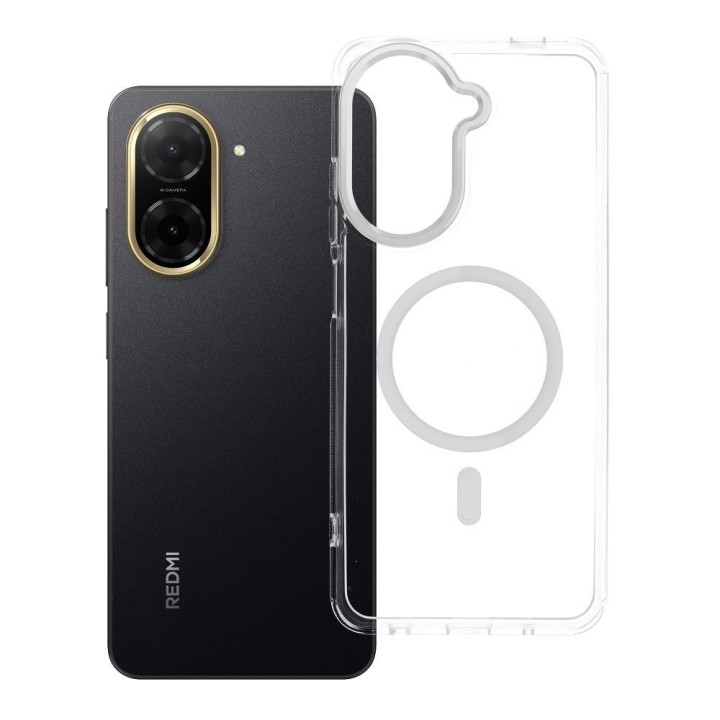 Case for Xiaomi Redmi A5 Frame Clear Hybrid Mag Cover compatible with MagSafe transparent