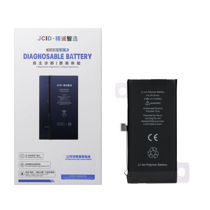 JCID battery that can be paired as USED for iPhone 13 Mini 2406 mAh (standard capacity)