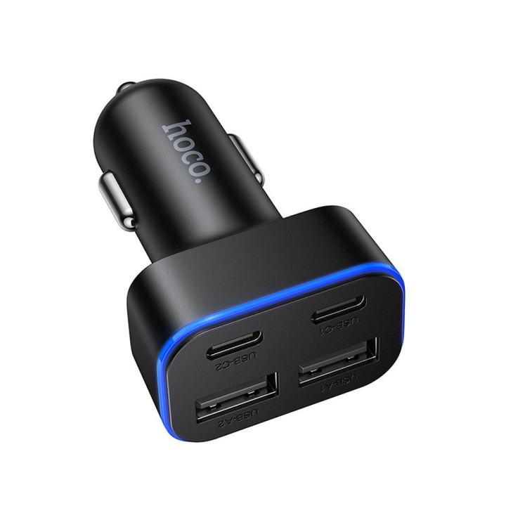Ładowarka samochodowa Hoco 2x USB A + 2x USB C QC3.0 PD 42W Z63 czarna