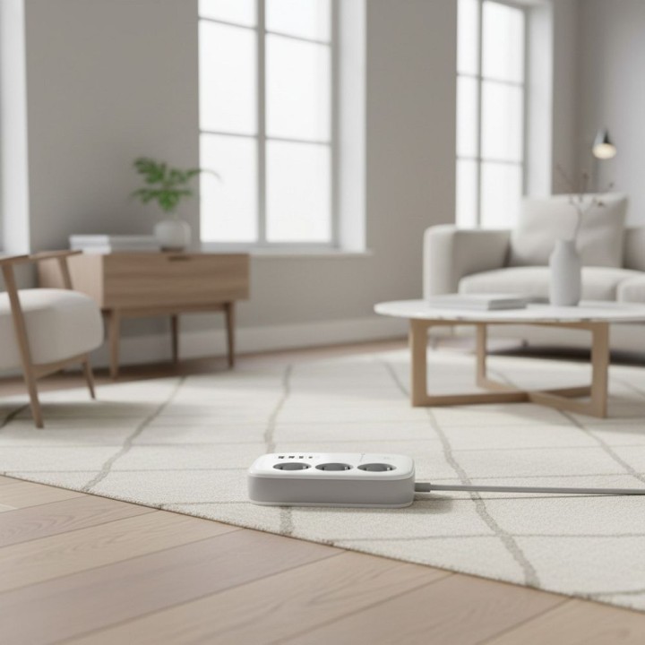 Мережевий фільтр Forcell F-Energy 3 розетки + USB C 30W + 3 x USB A QC3.0 PD + WiFi Tuya, SmartLife 10A 2500W VT-PS03 білий 0INT