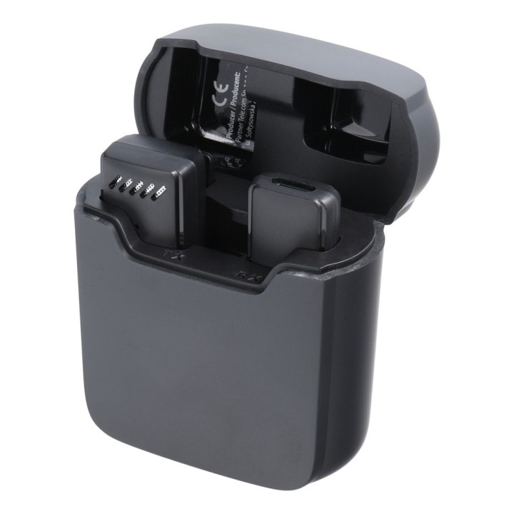 Lavalier microphone wireless Lightning with case charging S11 black