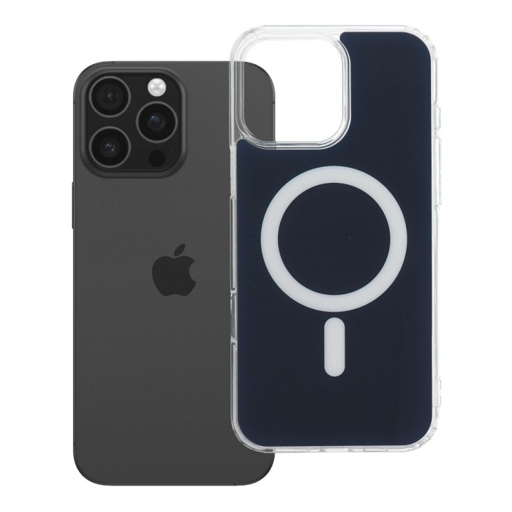 Case for iPhone 16 PRO MAX Clear Fusion Mag Cover compatible with MagSafe navy blue